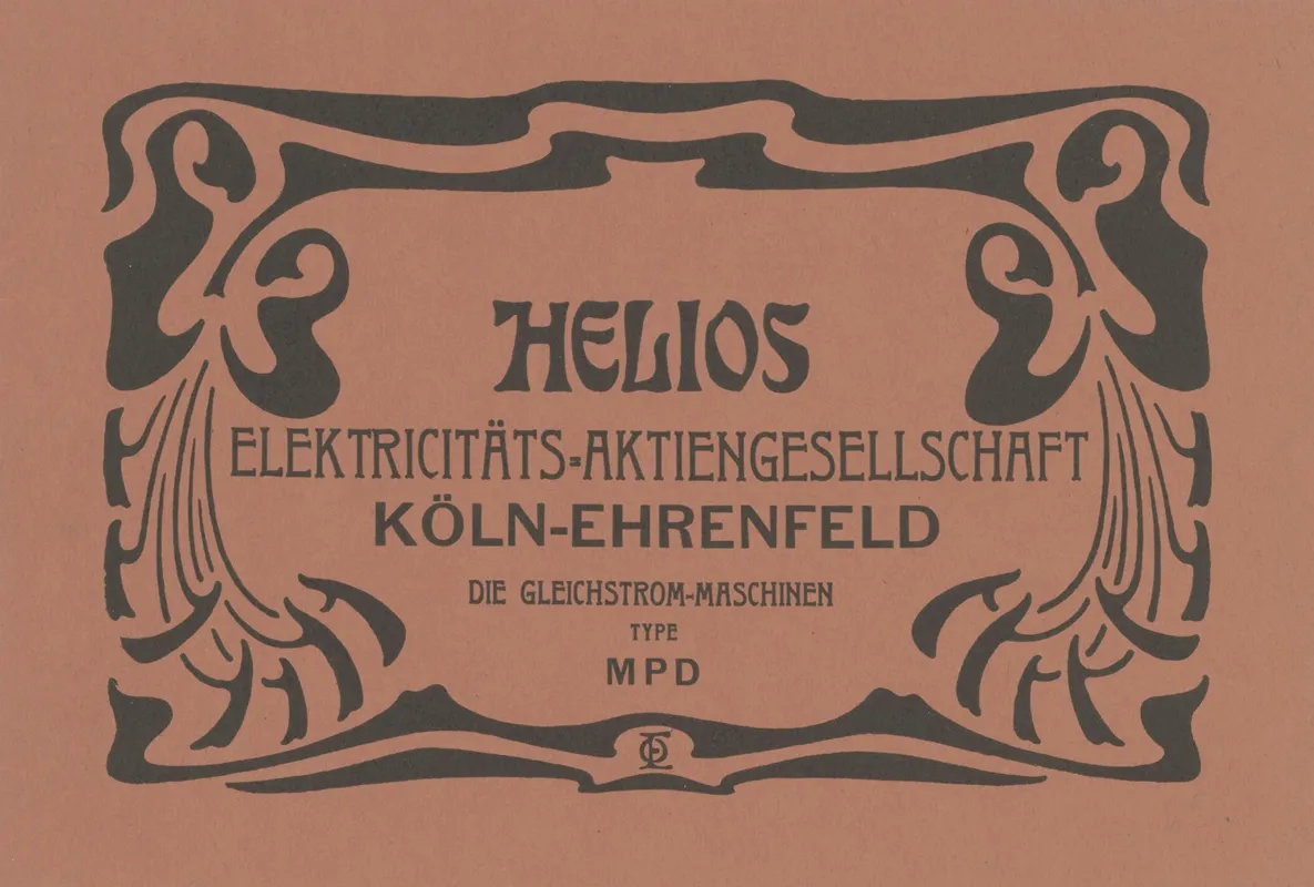 Titelblatt Helios Elektrizitats Aktiengesellschaft Koln Ehrenfeld 2