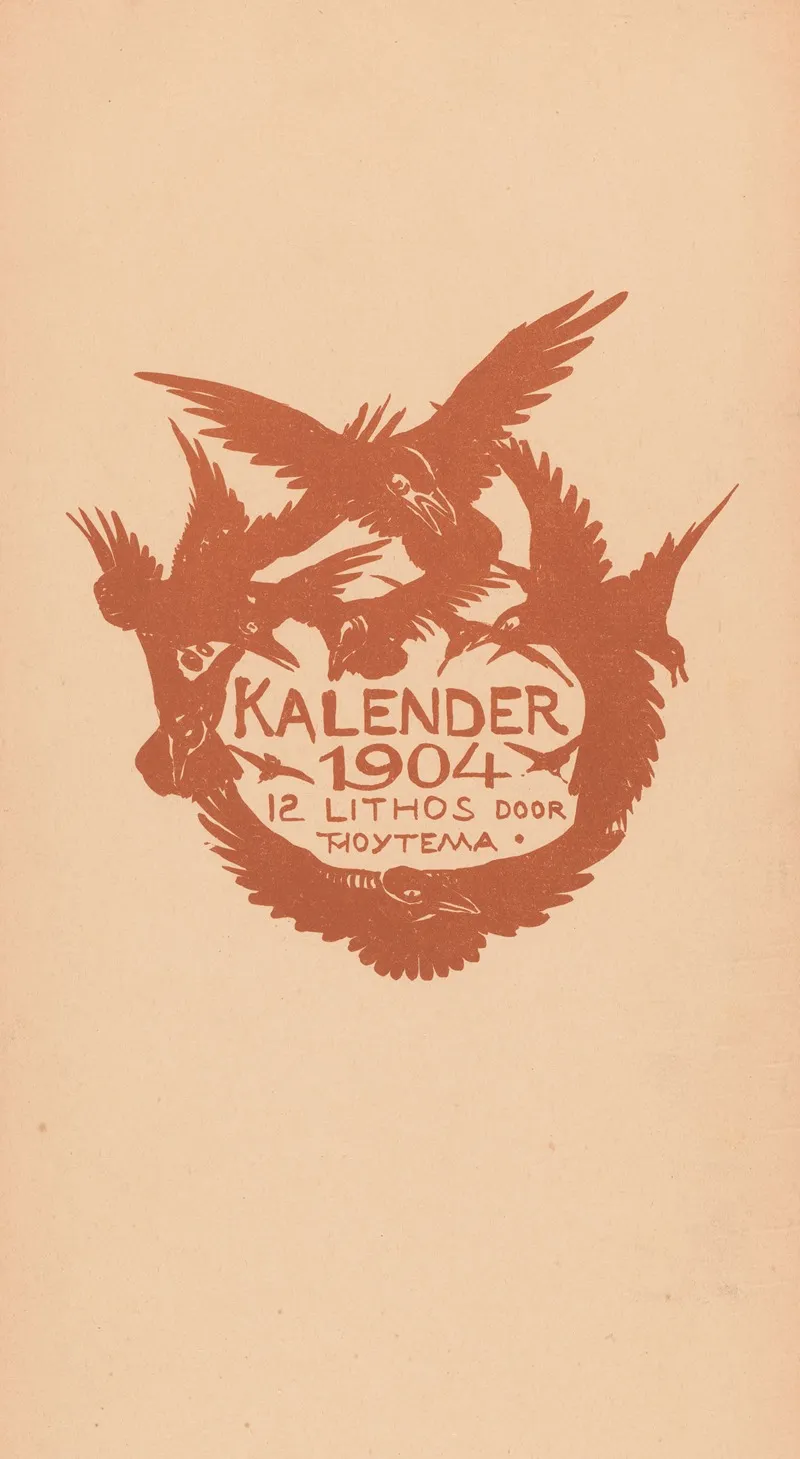 Titelprent Met Kraaien Voor De Kalender Van 1904