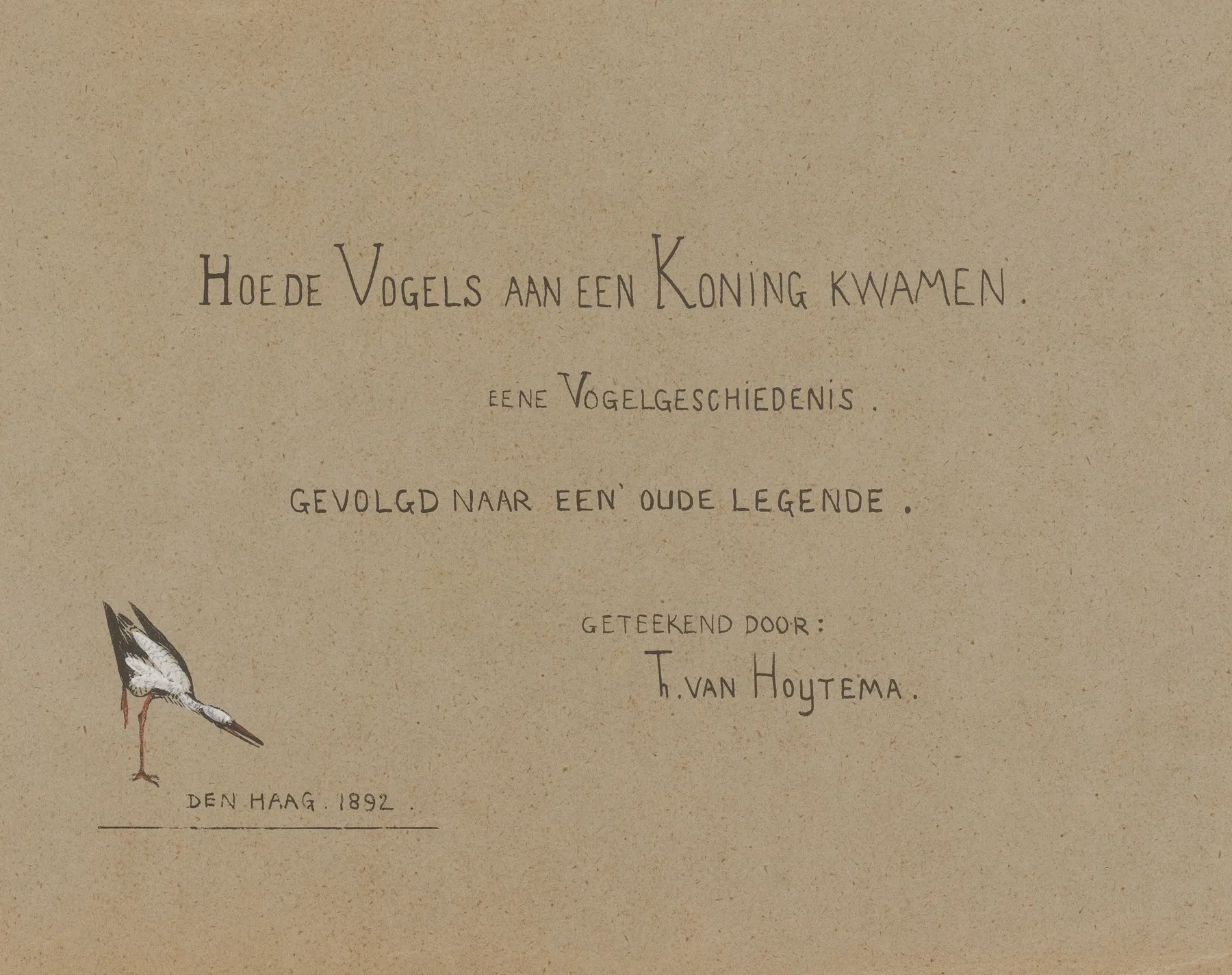 Titelprent Voor Hoe De Vogels Aan Een Koning Kwamen