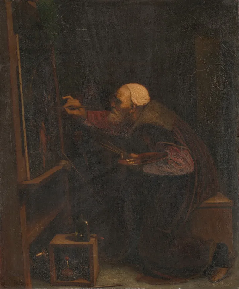 Titian Painting His Last Work Wall Art by Joseph Nicolas Robert-Fleury - High-Resolution Digital Print