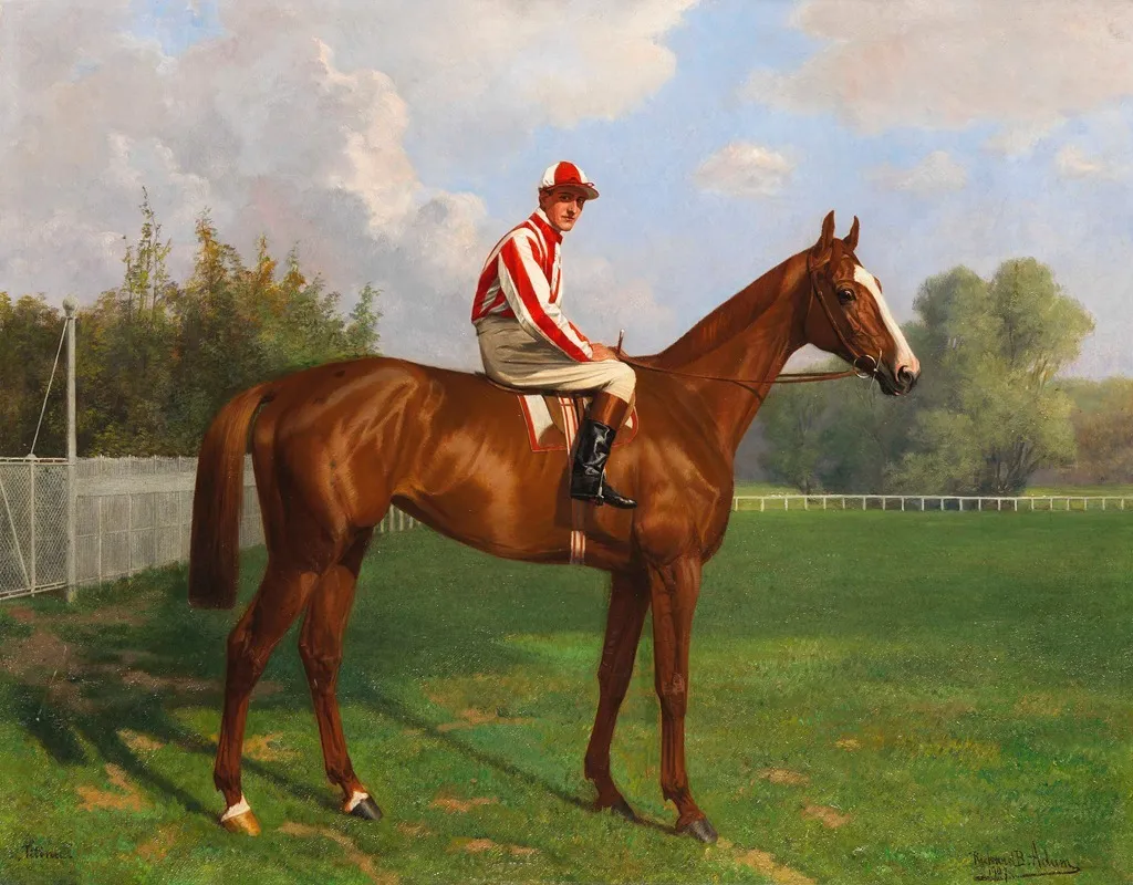 Titina Mit Jockey Bernard Carlslake Wall Art by Richard Benno Adam - High-Resolution Digital Print