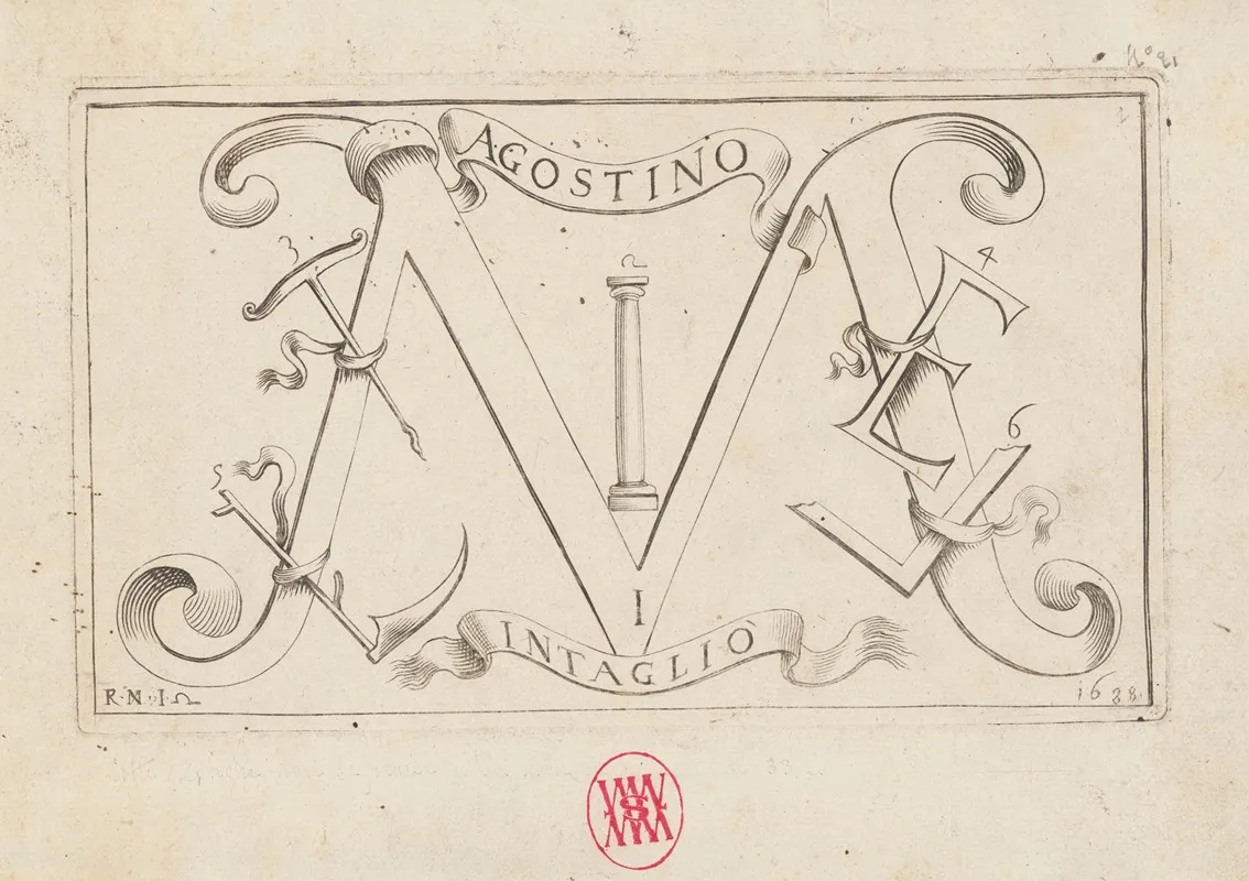 Title Page Masks And Hats Wall Art by Agostino Mitelli - High-Resolution Digital Print