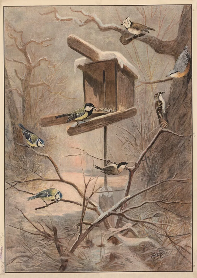 Titmice 4 Wall Art by Paul Flanderky - High-Resolution Digital Print