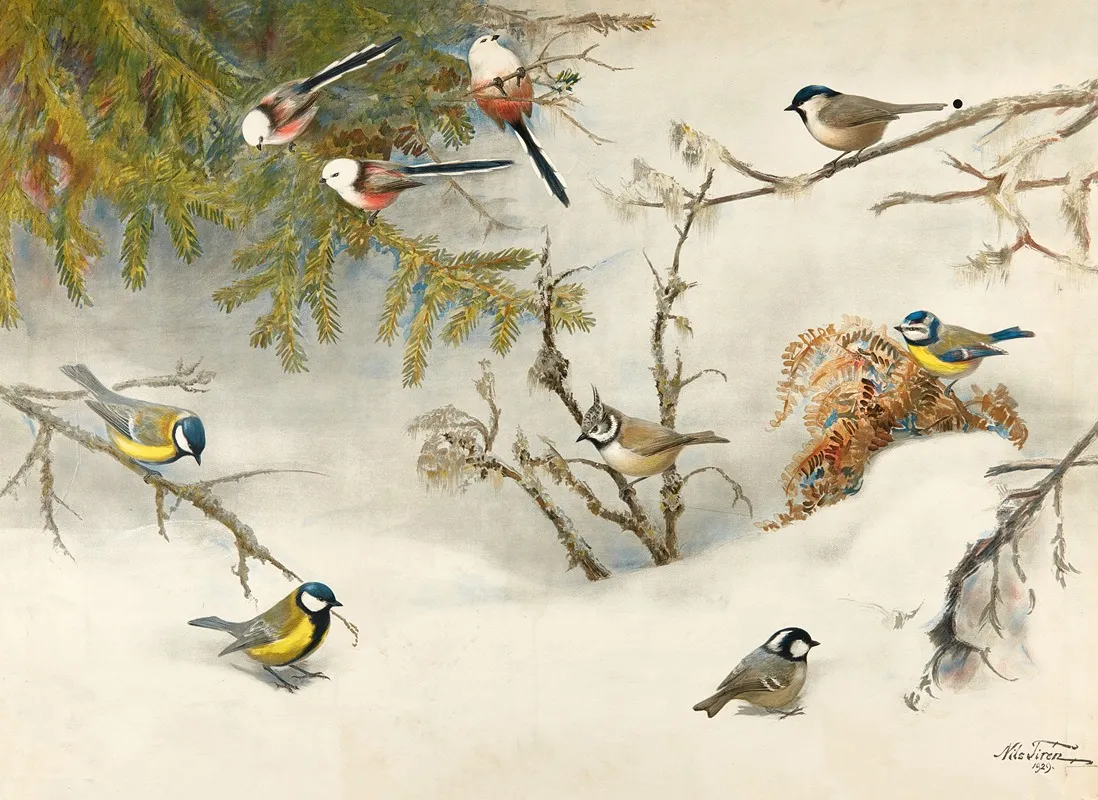 Titmouse Wall Art by Nils Tirén - High-Resolution Digital Print
