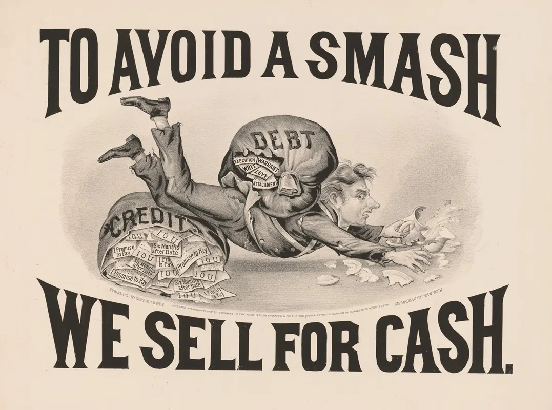To Avoid A Smash We Sell For Cash Wall Art by John Cameron - High-Resolution Digital Print
