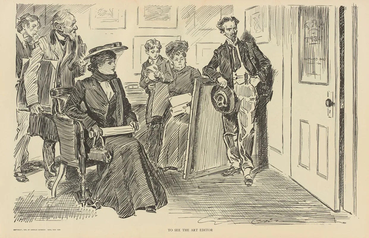 To See The Art Editor Wall Art by Charles Dana Gibson - High-Resolution Digital Print