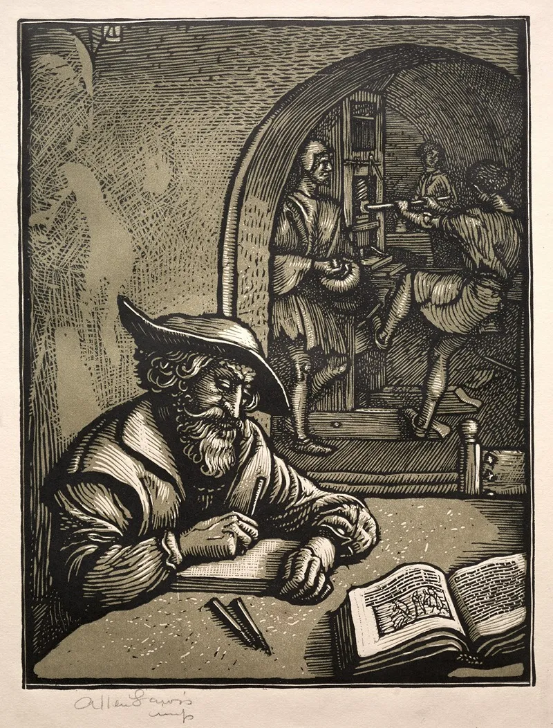 To The Art Of The Woodcut Wall Art by Arthur Allen Lewis - High-Resolution Digital Print