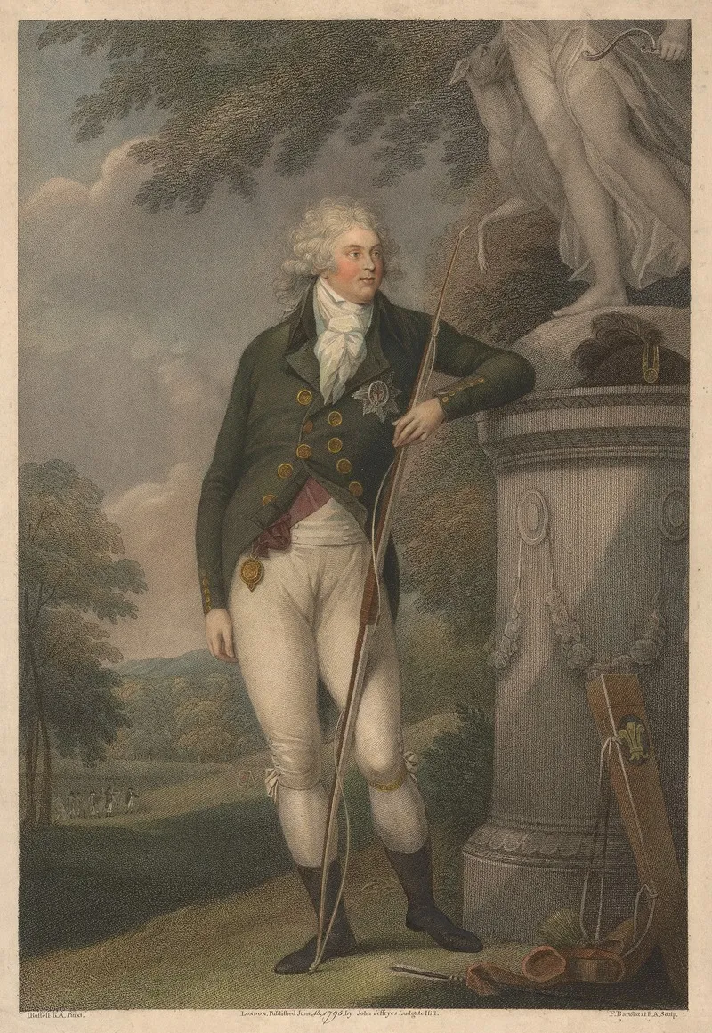 To The Royal Kentish Bowmen This Plate Of His Royal Highness The Prince Of Wales Wall Art by John Russell - High-Resolution Digital Print