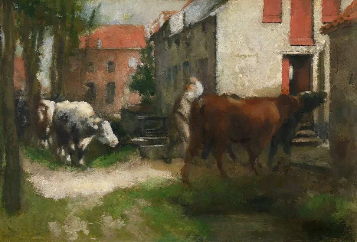 To The Stables Wall Art by Jan Stobbaerts - High-Resolution Digital Print