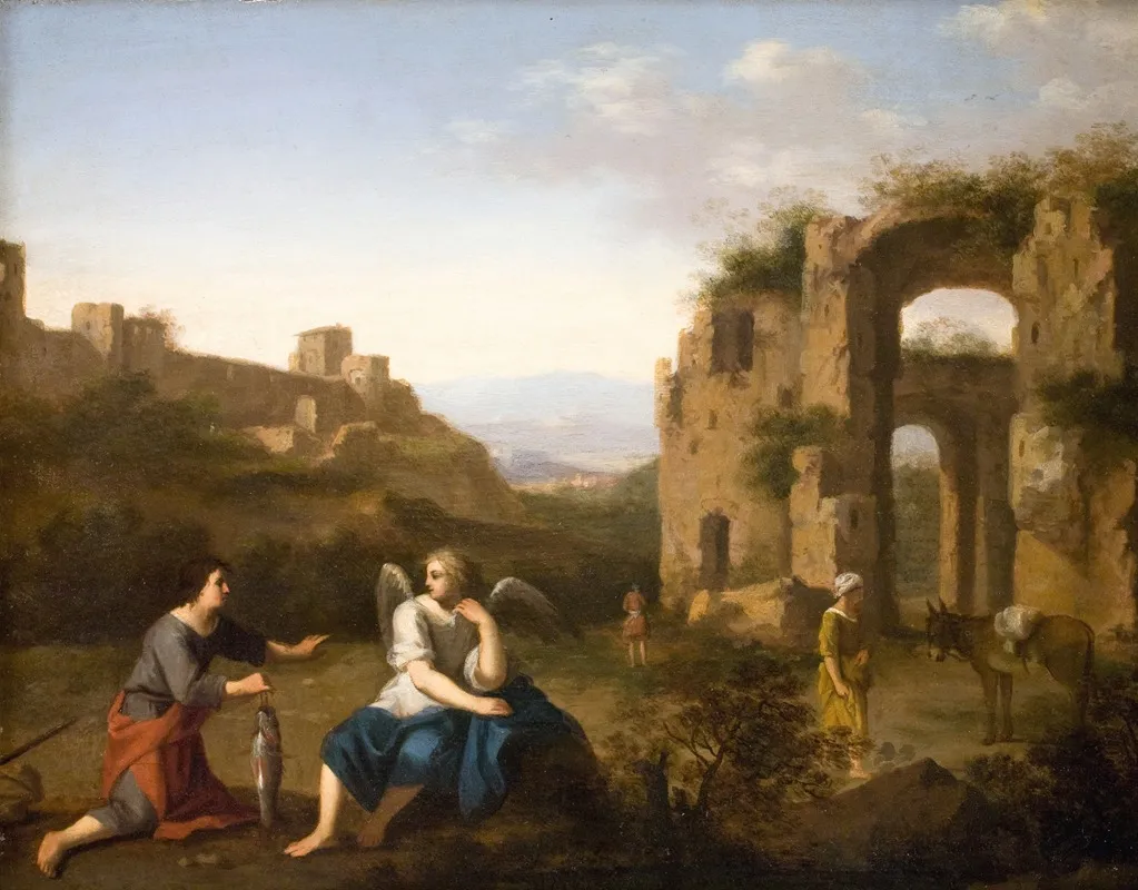 Tobiah And The Angel Wall Art by Toussaint Gelton - High-Resolution Digital Print