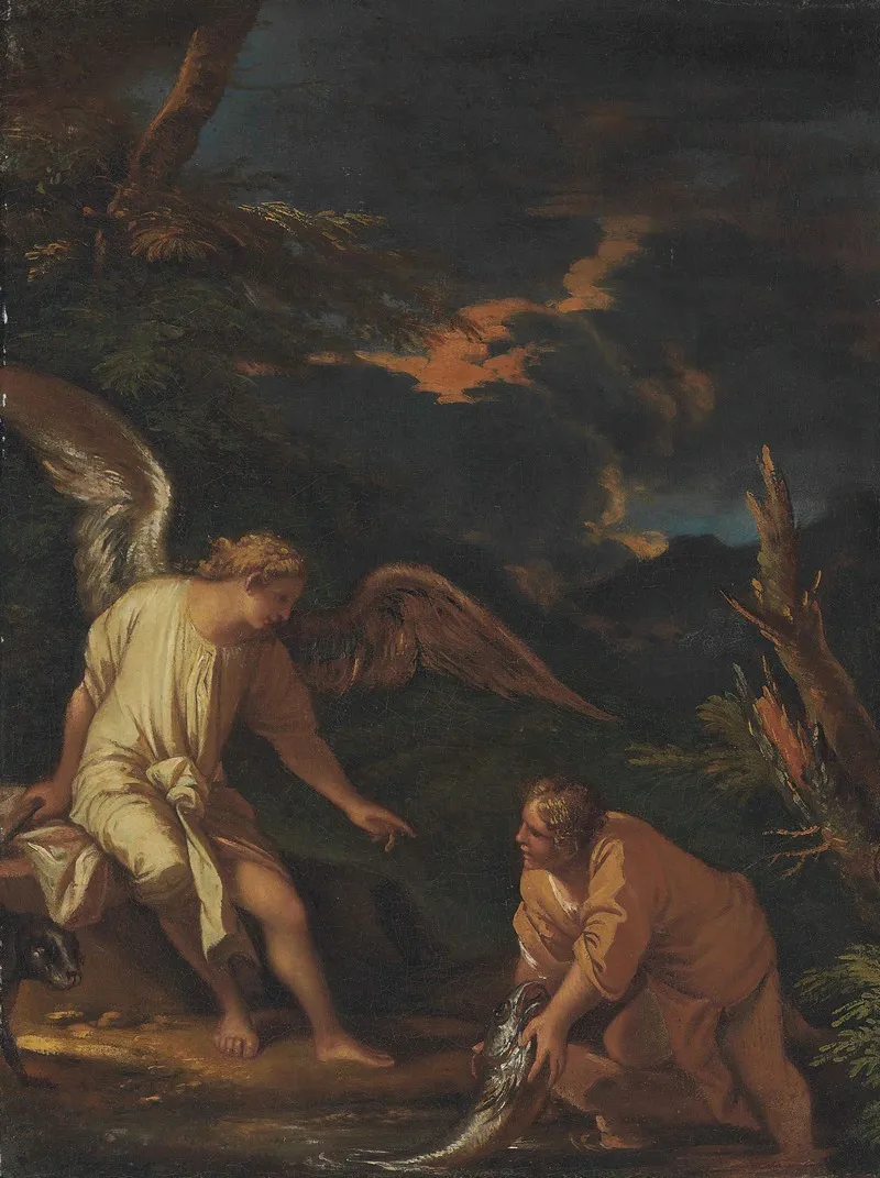 Tobias And The Angel 5 Wall Art by Salvator Rosa - High-Resolution Digital Print