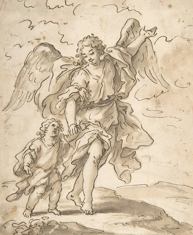 Tobias And The Angel 8 Wall Art by Paolo de Matteis - High-Resolution Digital Print