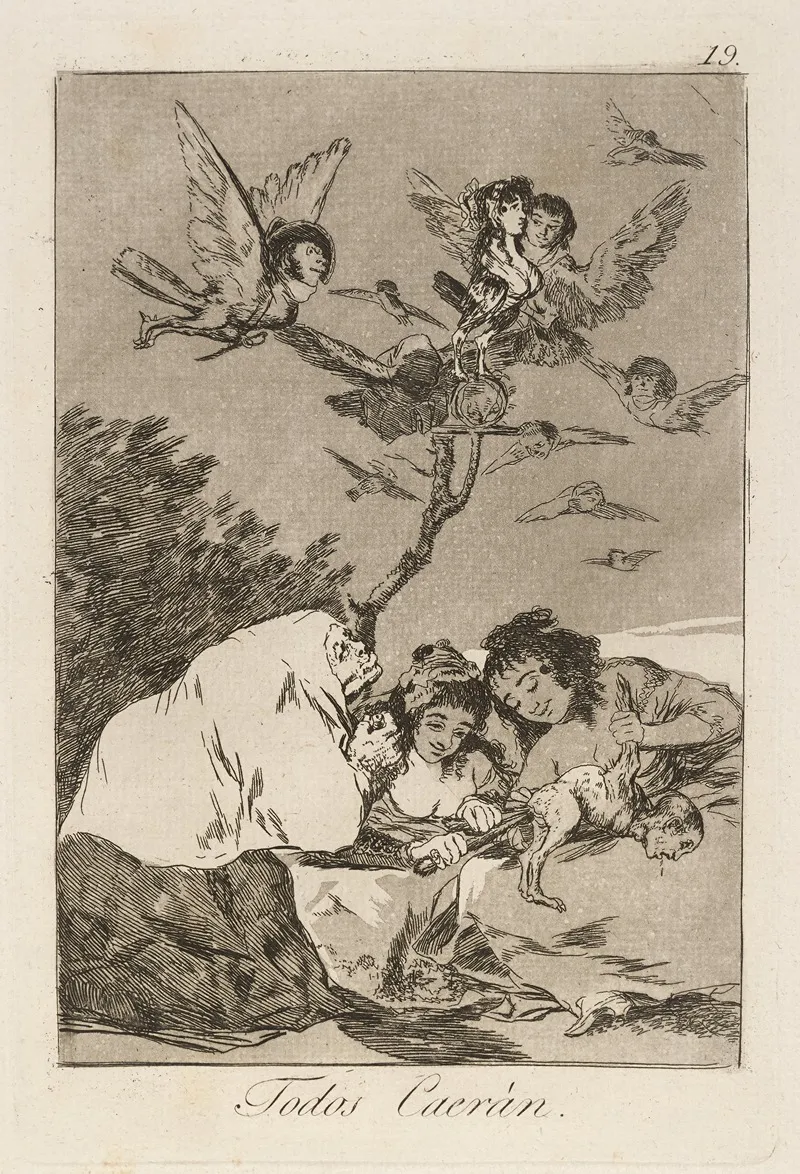Todos Caeran All Will Fall Wall Art by Francisco de Goya - High-Resolution Digital Print