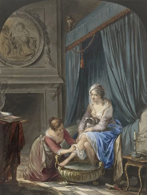Toilet Van Een Jonge Vrouw Wall Art by Willem Joseph Laquy - High-Resolution Digital Print