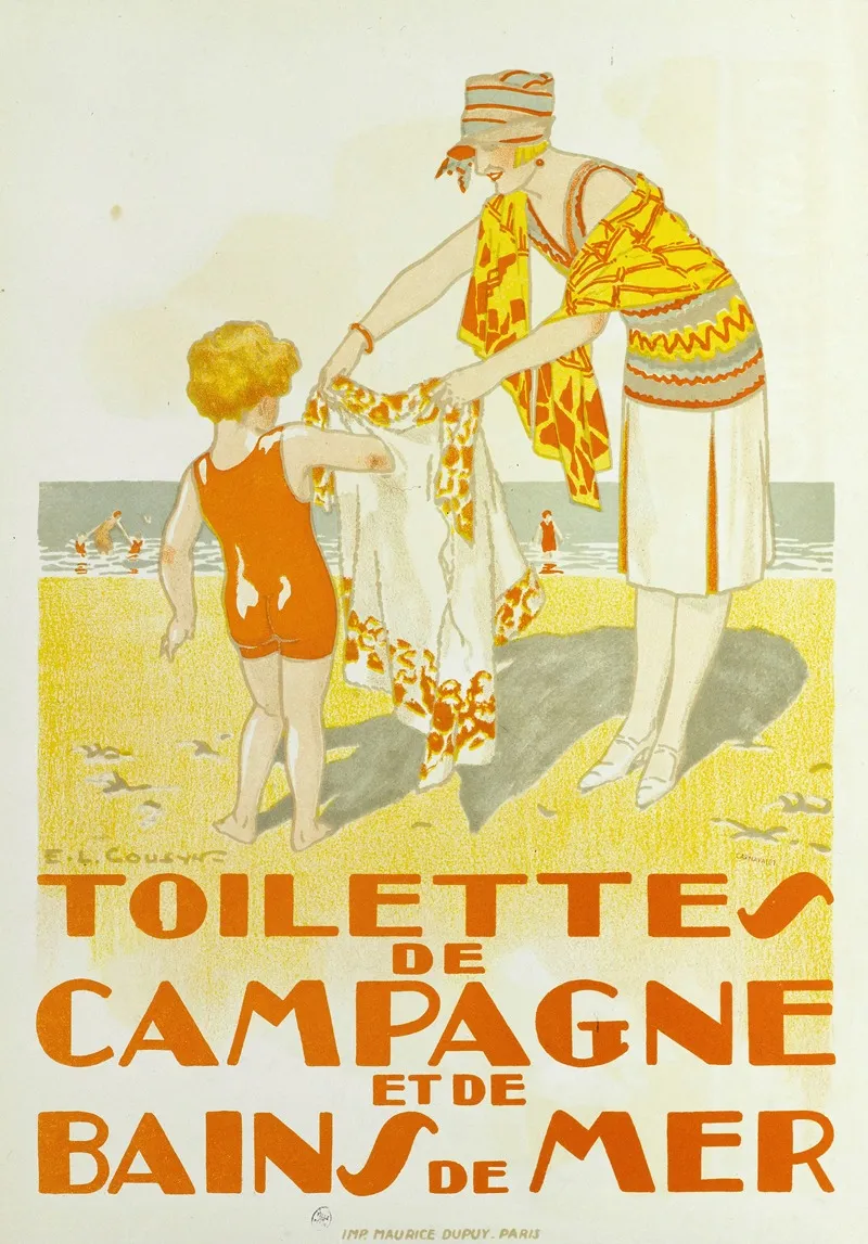 Toilettes De Campagne Et De Bains De Mer Wall Art by E. L. Cousyn - High-Resolution Digital Print