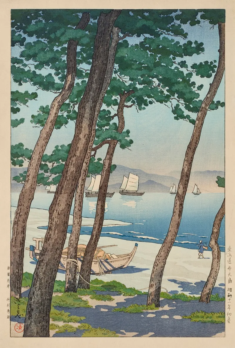 Tokaido Bentenjima Wall Art by Tsuchiya Kōitsu - High-Resolution Digital Print
