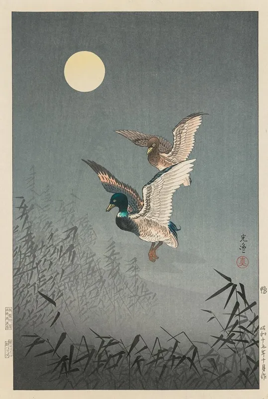 Tokyo Views Ducks Wall Art by Tsuchiya Kōitsu - High-Resolution Digital Print