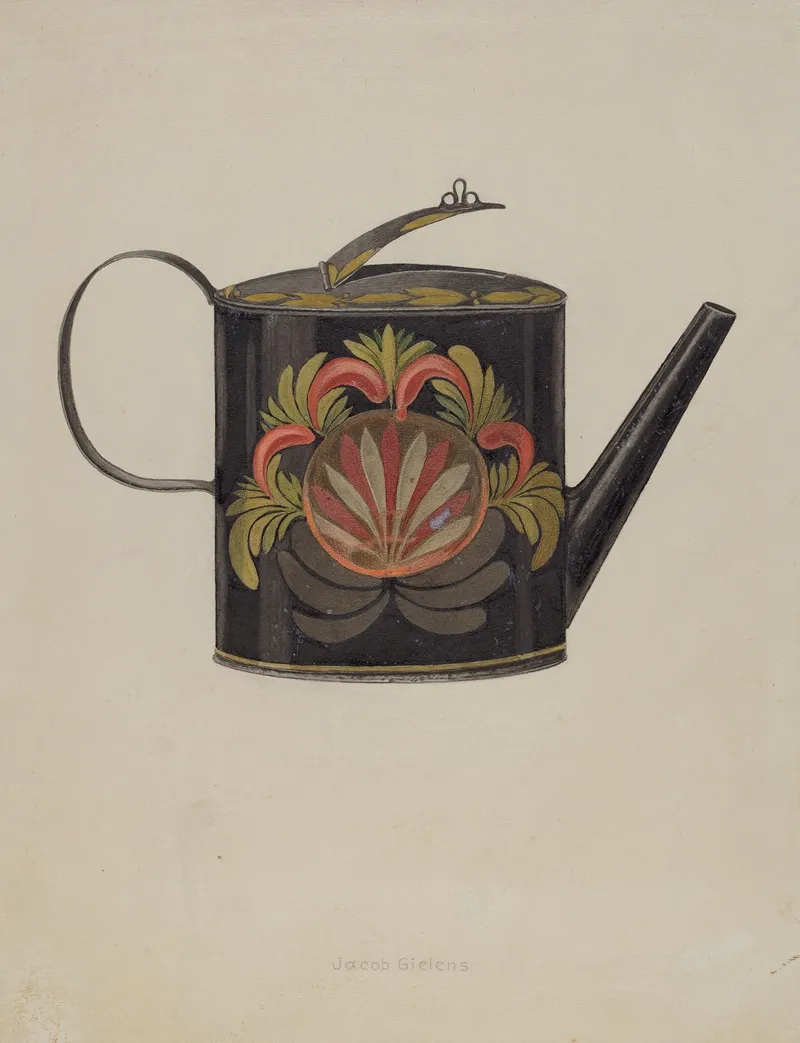 Toleware Tin Coffee Pot 3