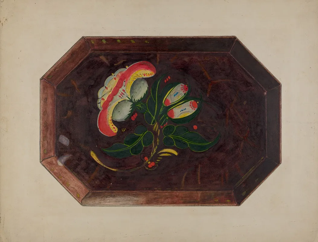 Toleware Tray 5 Wall Art by Raymond McGough - High-Resolution Digital Print