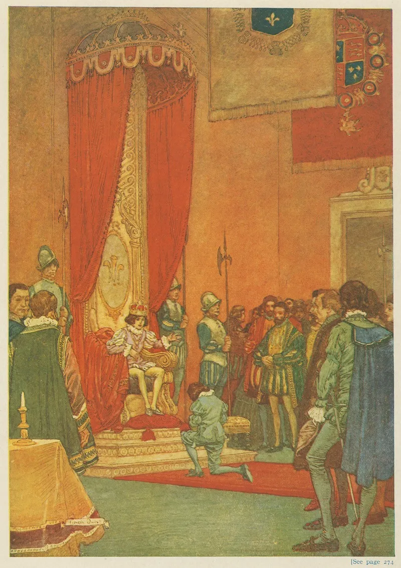 Tom Canty Knelt Before The King Wall Art by Franklin Booth - High-Resolution Digital Print