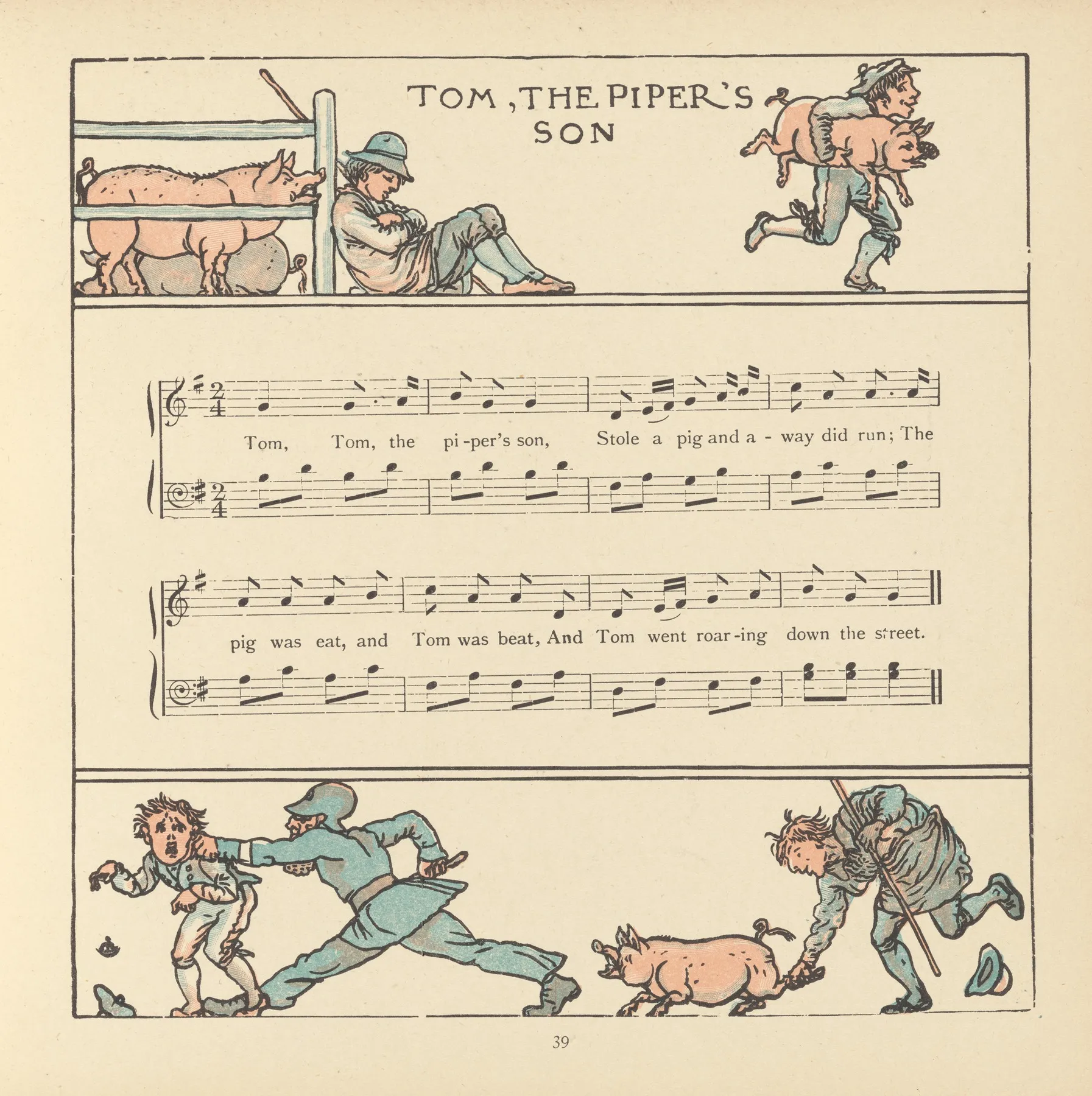 Tom The Pipers Son Wall Art by Walter Crane - High-Resolution Digital Print