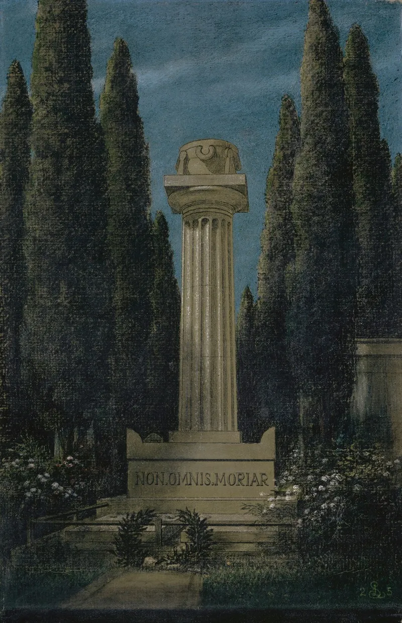 Tomb Of Arnold Bocklin At The Cemetery Agli Allori Wall Art by Sigmund Landsinger - High-Resolution Digital Print