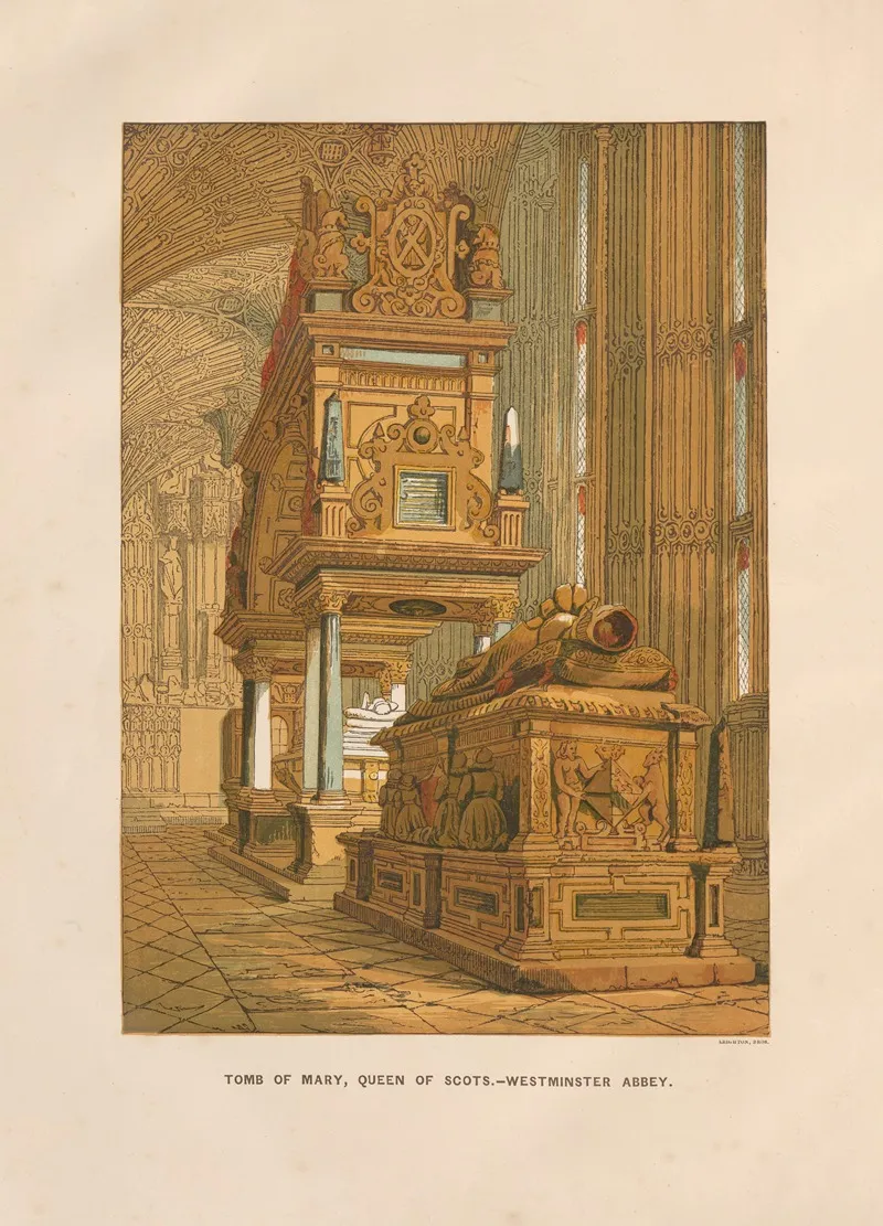 Tomb Of Mary Queen Of Scots Westminster Abbey Wall Art by Charles Knight - High-Resolution Digital Print