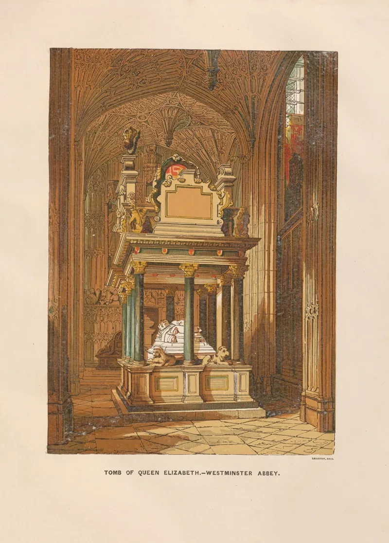 Tomb Of Queen Elizabeth Westminster Abbey Wall Art by Charles Knight - High-Resolution Digital Print