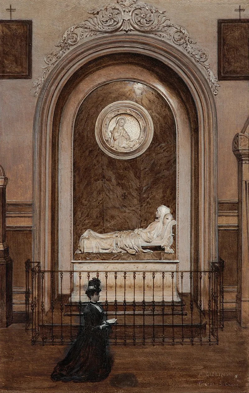 Tomb Of Zofia Zamoyski Nee Czartoryski At The Santa Croce Church In Florence