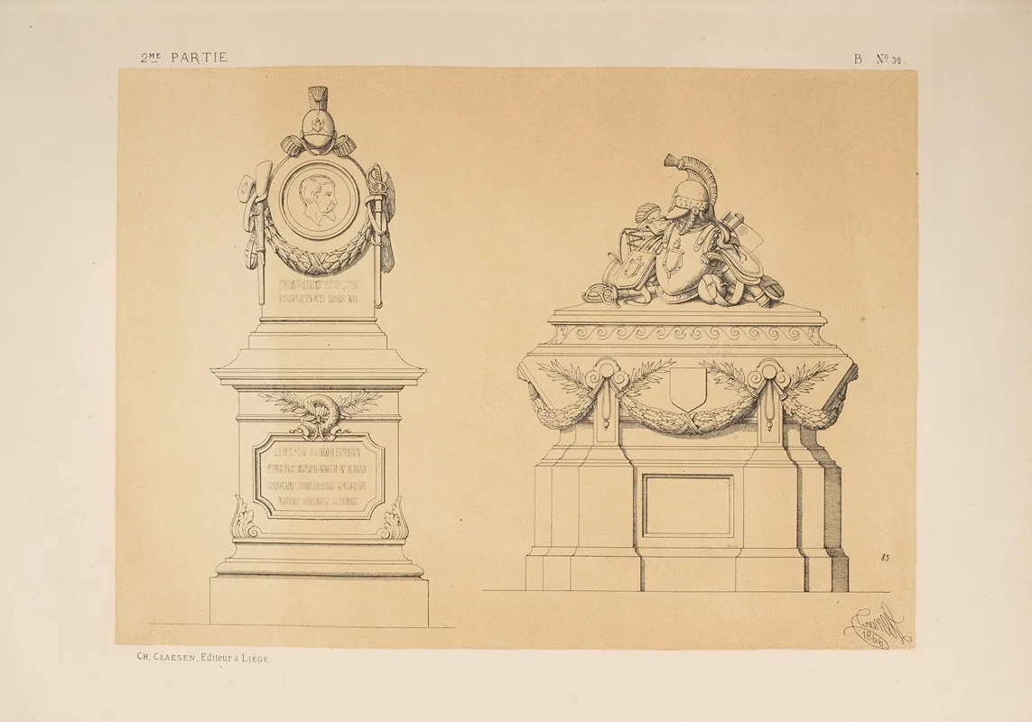 Tombeau Militaire Wall Art by Michel Liénard - High-Resolution Digital Print