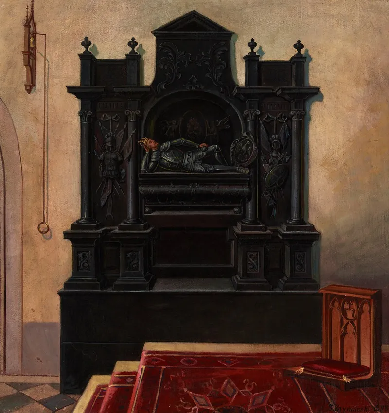 Tombstone Of Leszek The Black In The Dominican Church In Krakow Wall Art by Stanisław Bryniarski - High-Resolution Digital Print