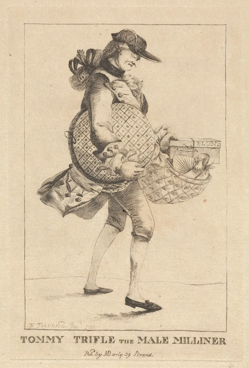 Tommy Trifle The Male Milliner Wall Art by Mary Darly - High-Resolution Digital Print