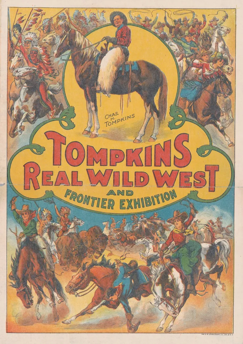 Tompkins Real Wild West Frontier Exhibition Wall Art by Russell, Morgan & Co. - High-Resolution Digital Print