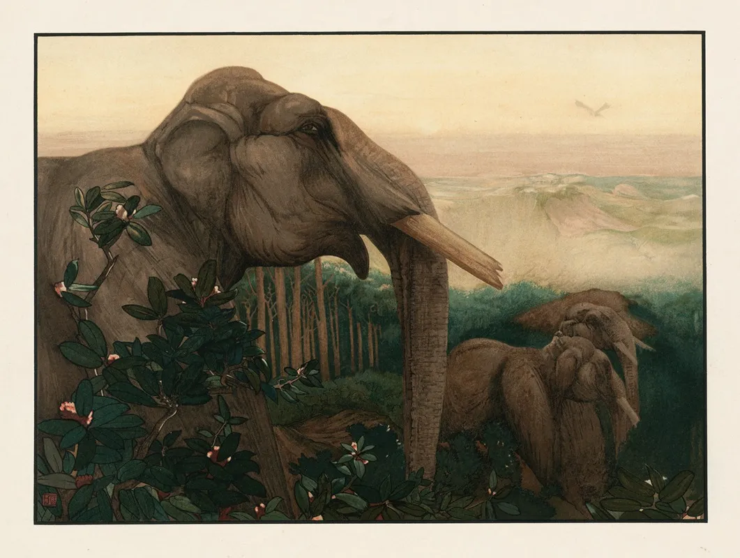 Toomai Of The Elephants 2 Wall Art by Charles Maurice Detmold - High-Resolution Digital Print