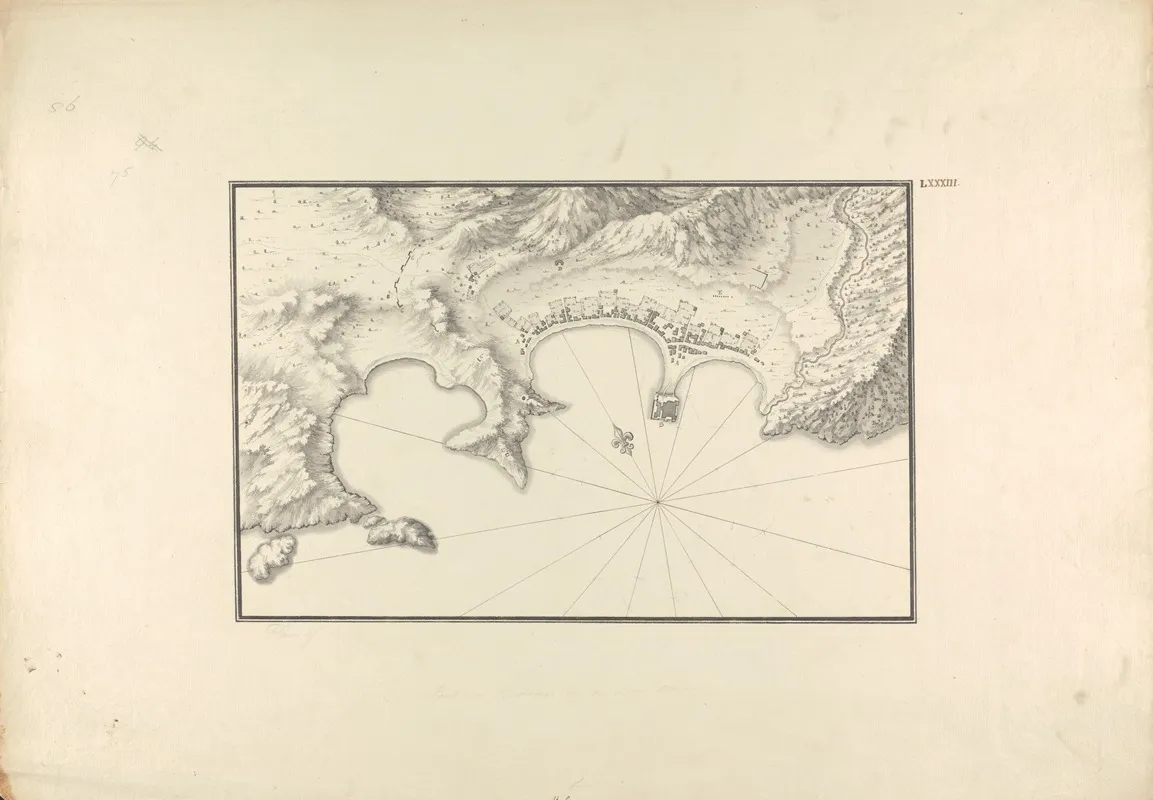 Topographical Map Of Halicarnassus At Its Harbor