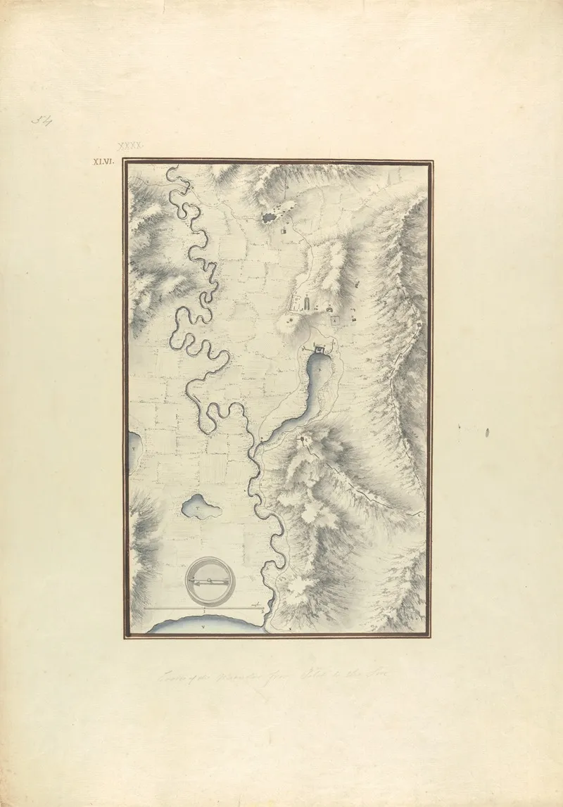 Topographical Map Of The Course Of The Meander River Ancient Maender River Now Menderes River