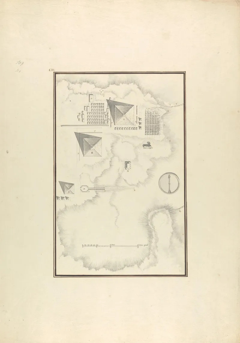 Topographical View Of The Pyramids At Giza