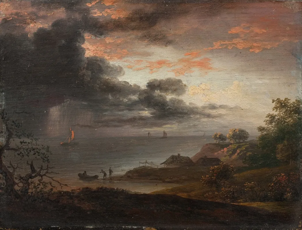 Tordenregn Nedstyrtende I Havet Wall Art by Jens Juel - High-Resolution Digital Print
