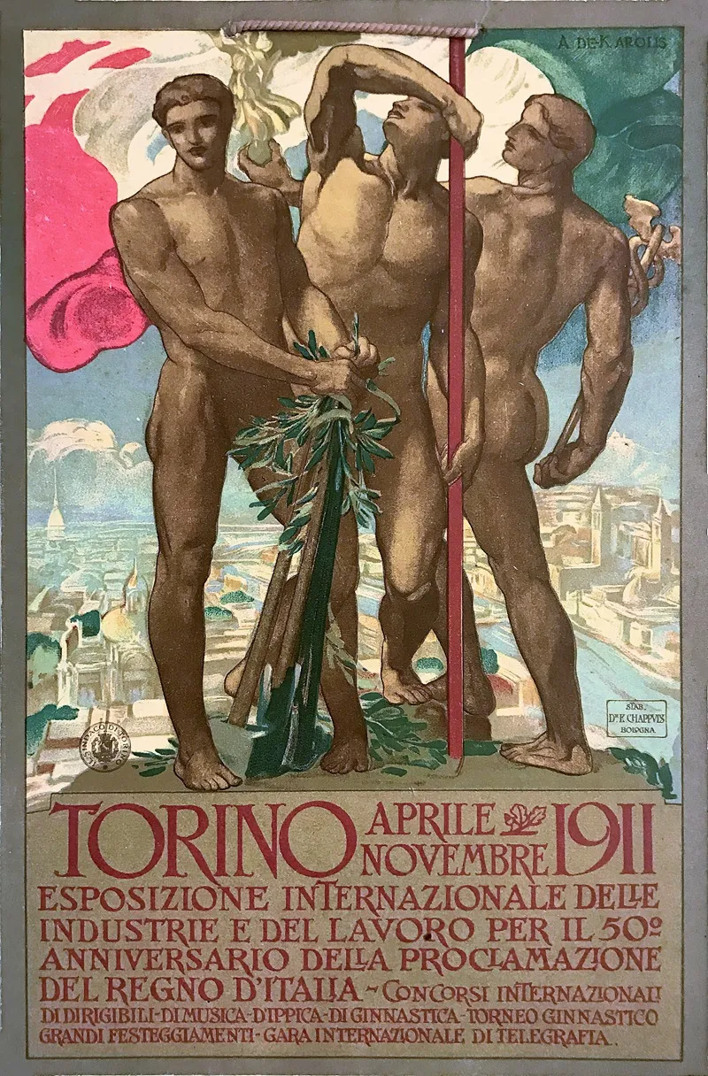 Torino 1911 Wall Art by Adolfo De Carolis - High-Resolution Digital Print