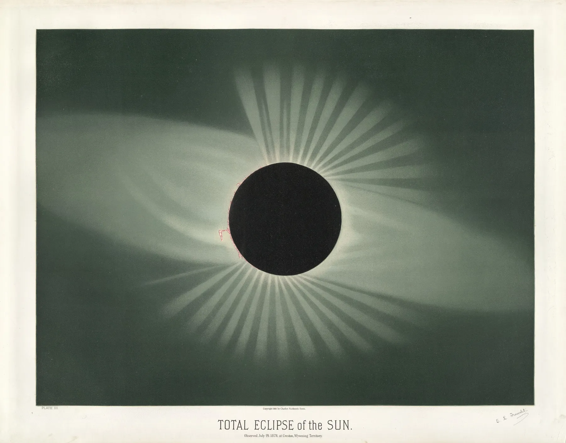 Total Eclipse Of The Sun Wall Art by Étienne Léopold Trouvelot - High-Resolution Digital Print