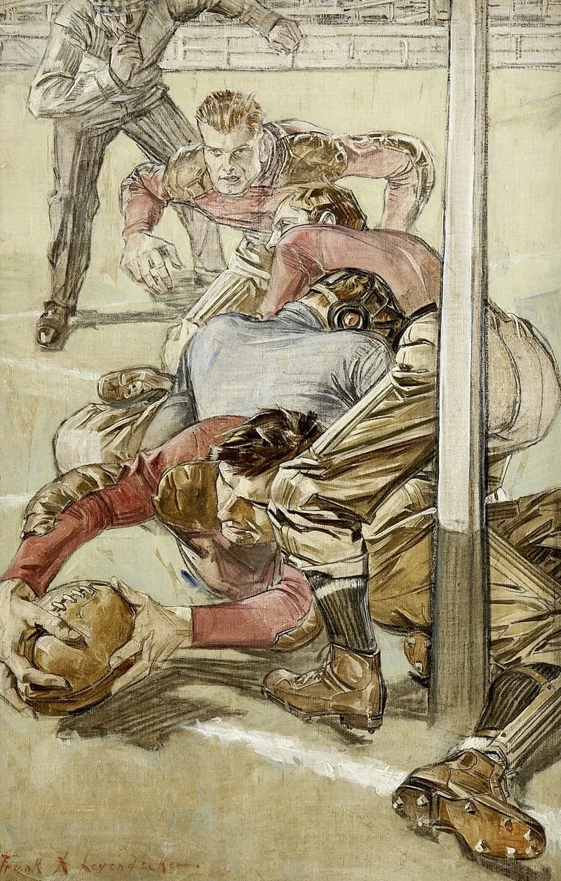 Touchdown Wall Art by Frank Xavier Leyendecker - High-Resolution Digital Print