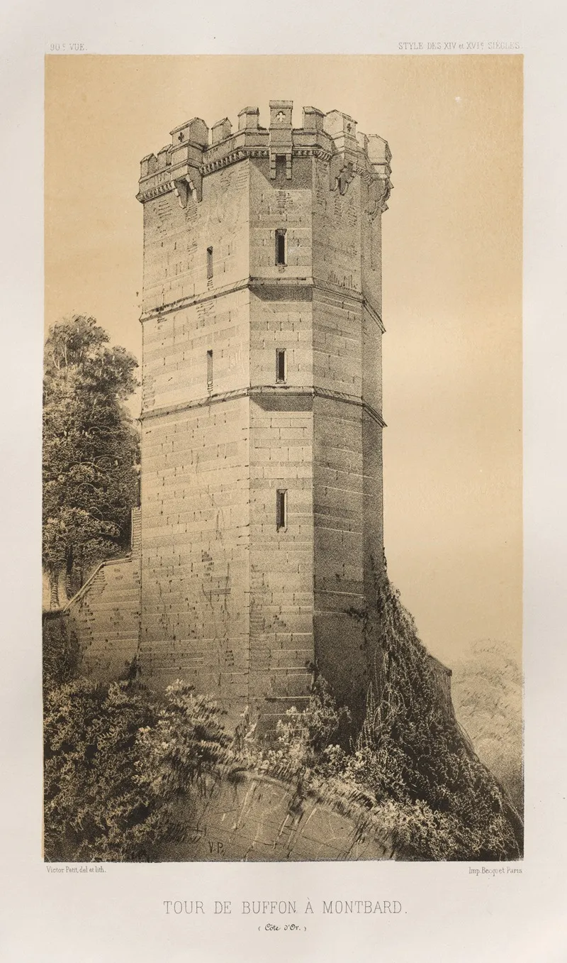 Tour De Buffon A Montbard Cote Dor Wall Art by Victor Petit - High-Resolution Digital Print