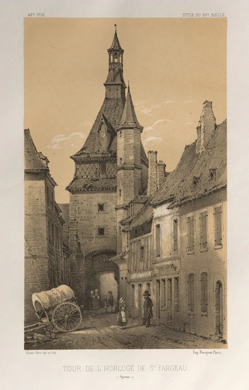 Tour De Lhorloge De St Fargeau Yonne Wall Art by Victor Petit - High-Resolution Digital Print