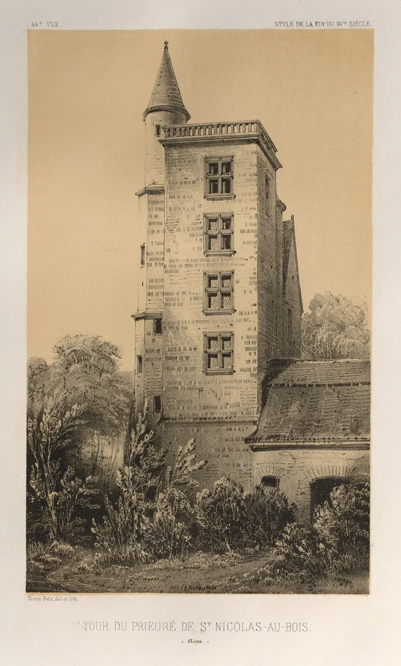 Tour Du Prieure De St Nicolas Au Bois Aisne Wall Art by Victor Petit - High-Resolution Digital Print