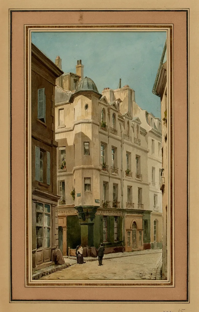 Tourelle Rue Du Jardinet En 1869 Wall Art by Louis-Martial-Théodat Masson - High-Resolution Digital Print