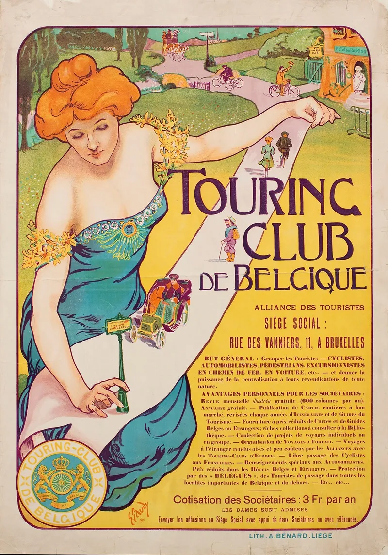 Touring Club De Belgique Wall Art by Georges Gaudy - High-Resolution Digital Print