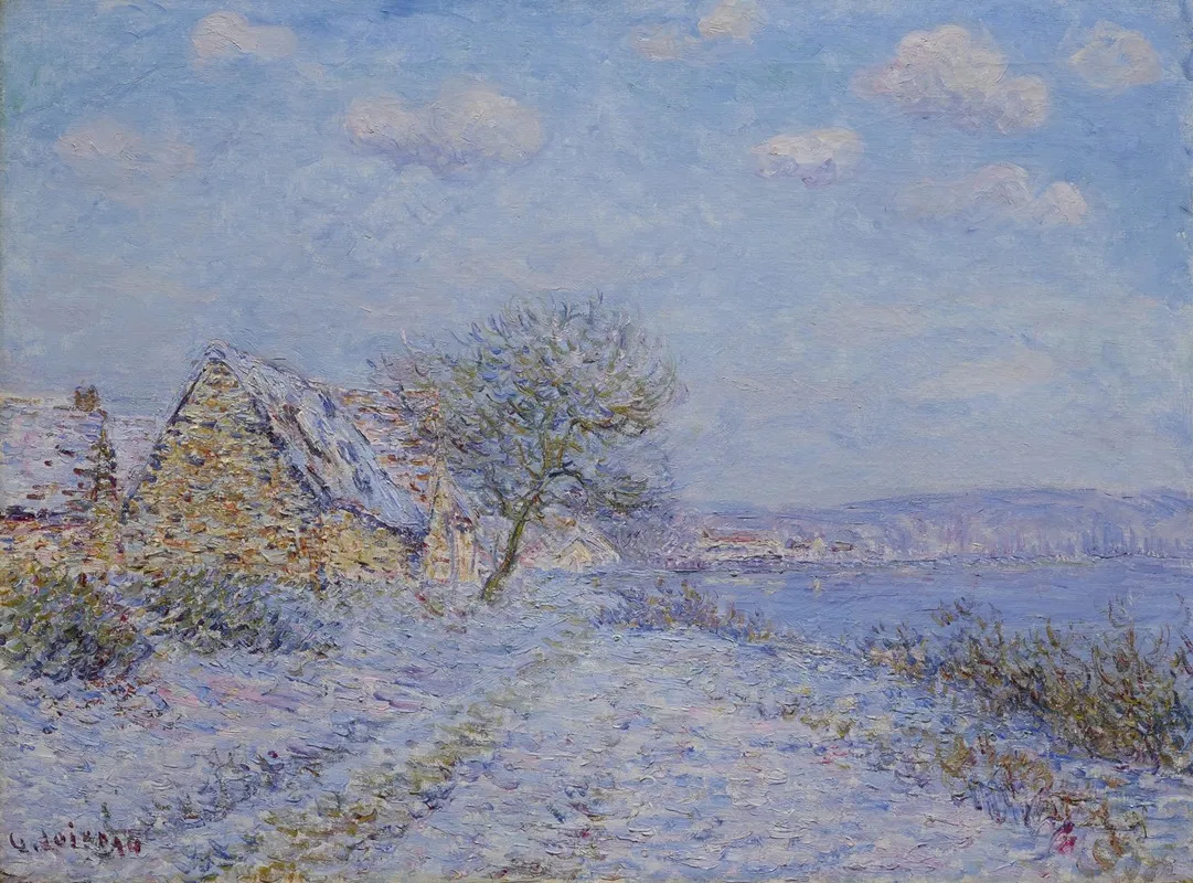 Tournedos Sur Seine Neige Givre Soleil