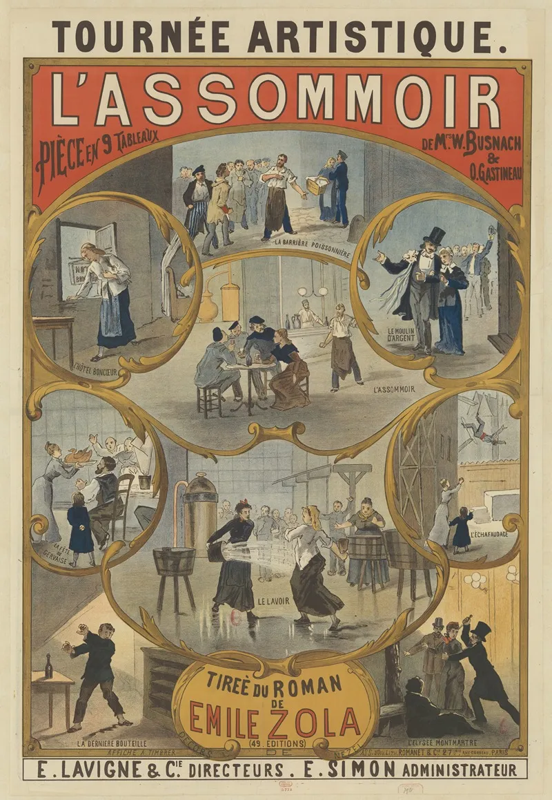 Tournee Artistique E Lavigne Et Cie Lassommoir Wall Art by Imp. Romanet &amp; Cie - High-Resolution Digital Print