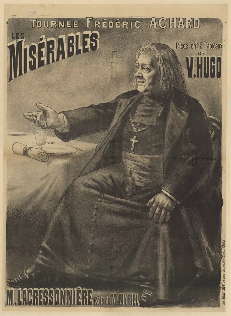 Tournee Frederic Achard Les Miserables Wall Art by Imp. Emile Lévy - High-Resolution Digital Print