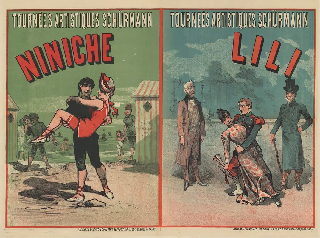 Tournees Artistiques Schurmann Niniche Lili Wall Art by Imp. Emile Lévy - High-Resolution Digital Print